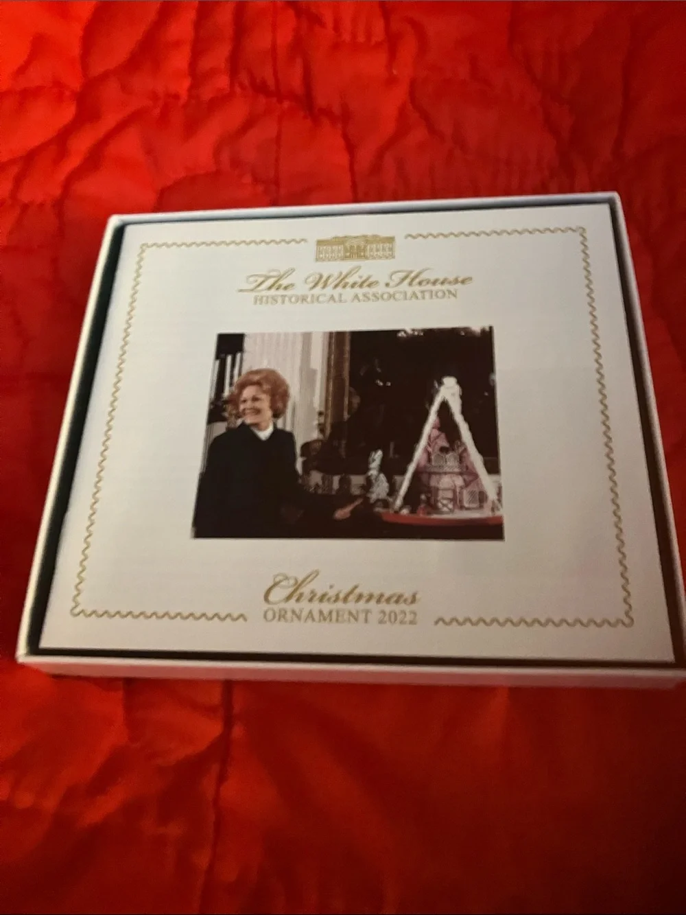 The White House Historical Association 2022 Christmas Ornament - Red & Gold